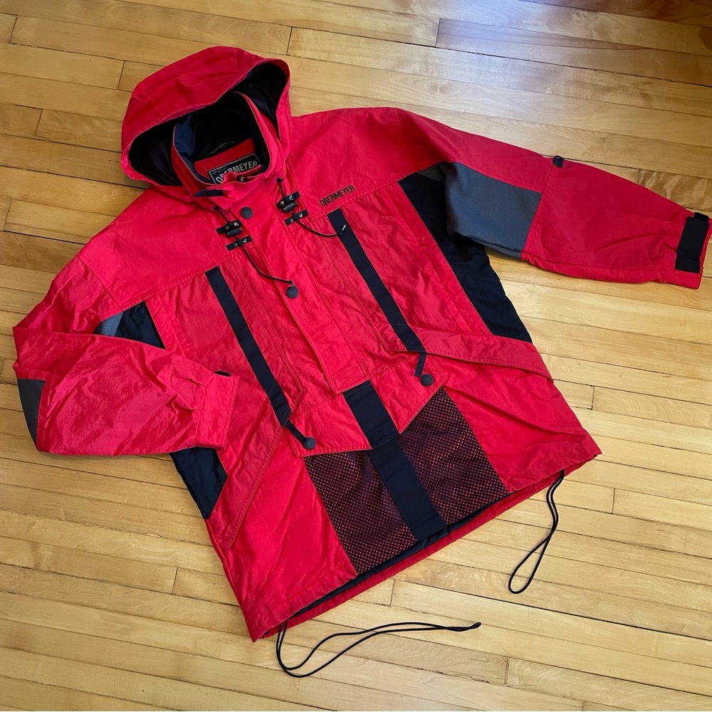 OBERMEYER Vintage Anorak Jacket 1/2 Zip Ski Snowboard Utility Layer Windbreaker